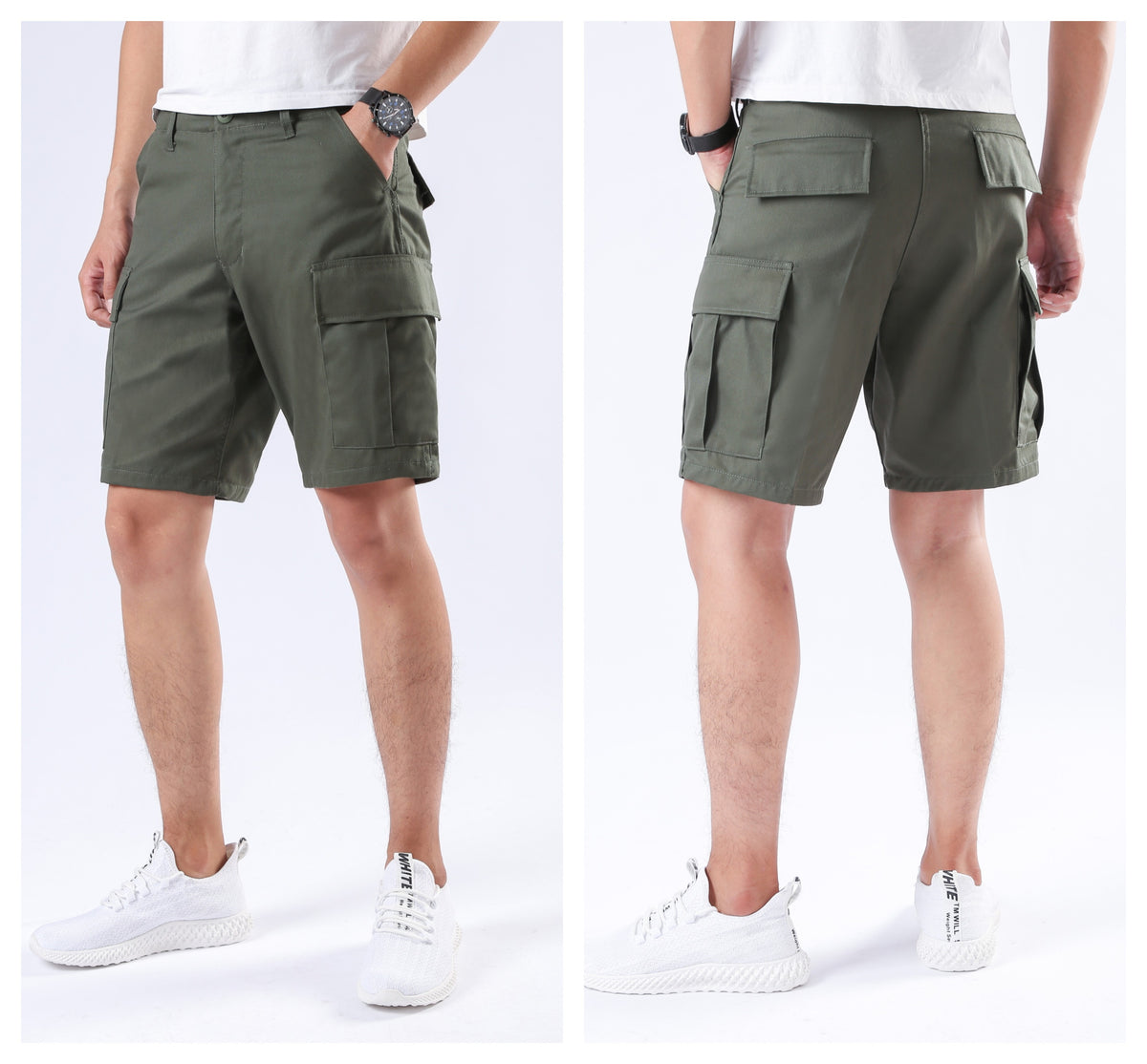 Mens Casual Cargo Shorts Army Military BDU Shorts - Solid Colors – Camo ...